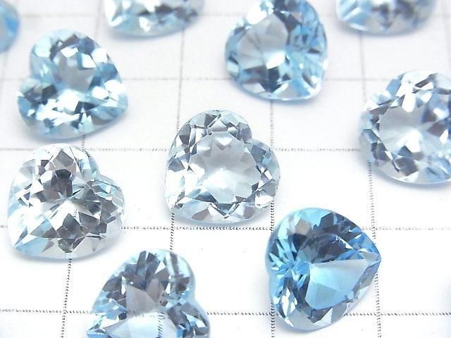 【動画】宝石質スカイブルートパーズAAA ルース ハートシェイプカット12×12mm 1粒 サムネイル2