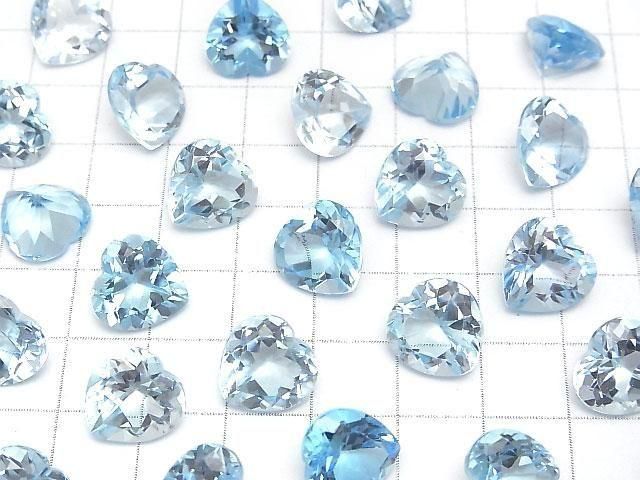 【動画】宝石質スカイブルートパーズAAA ルース ハートシェイプカット12×12mm 1粒 サムネイル3