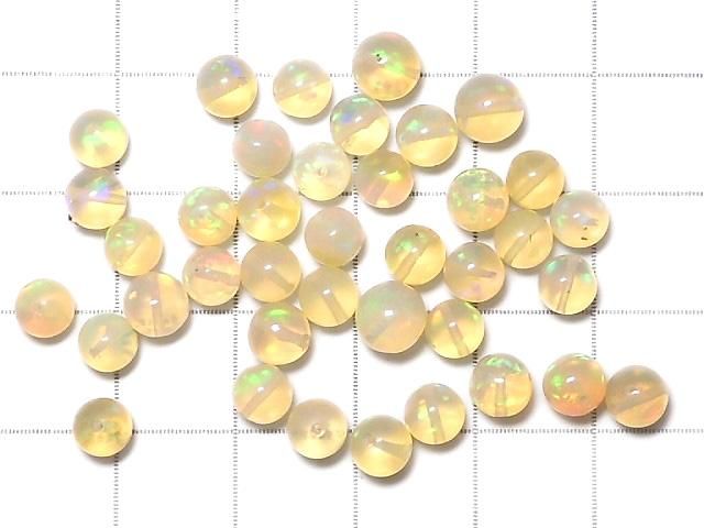 【動画】【1点もの】宝石質エチオピア産オパールAAAAA ラウンド 39粒セット NO.108 サムネイル2