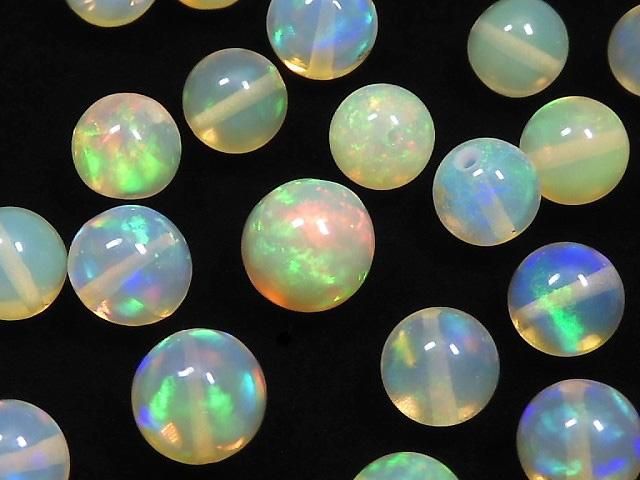 【動画】【1点もの】宝石質エチオピア産オパールAAAAA ラウンド 40粒セット NO.109の画像