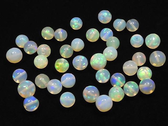 【動画】【1点もの】宝石質エチオピア産オパールAAAAA ラウンド 40粒セット NO.109 サムネイル3