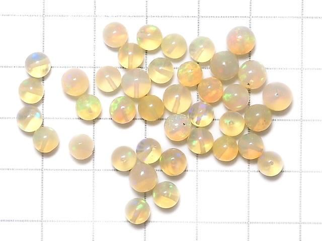【動画】【1点もの】宝石質エチオピア産オパールAAAAA ラウンド 39粒セット NO.110 サムネイル2