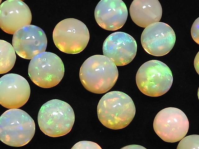 【動画】【1点もの】宝石質エチオピア産オパールAAAAA ラウンド 40粒セット NO.112の画像