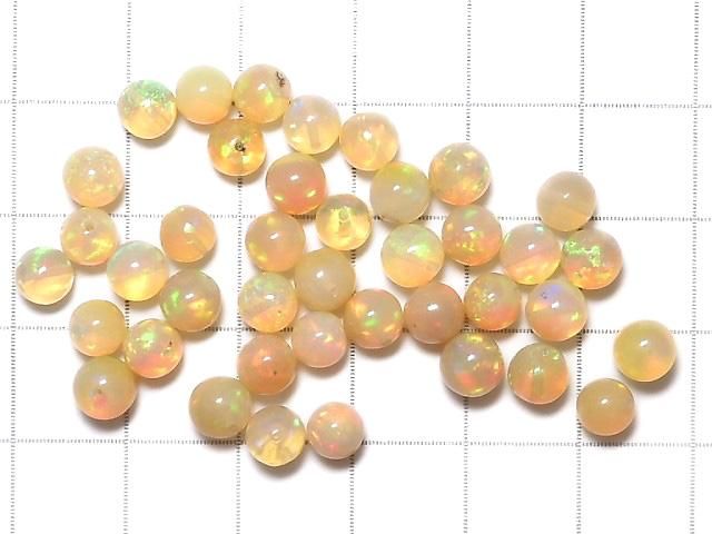 【動画】【1点もの】宝石質エチオピア産オパールAAAAA ラウンド 40粒セット NO.112 サムネイル2