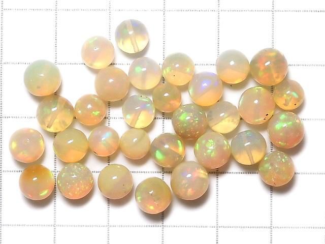 【動画】【1点もの】宝石質エチオピア産オパールAAAAA ラウンド 31粒セット NO.113 サムネイル2