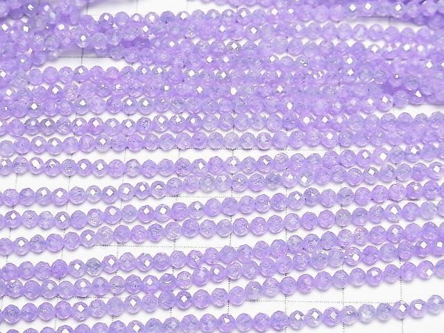 【動画】【素晴らしい輝き】キュービックジルコニアAAA ラウンドカット3mm 【クロッカス】 1連(約35cm) サムネイル3