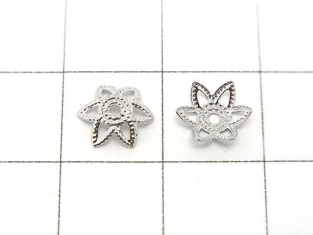 メタルパーツ ビーズキャップ7×7×0.5mm シルバーカラー 10個 サムネイル2