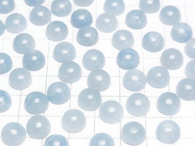 【動画】アクアマリンAA++ ラウンド カボション10×10mm 2個 サムネイル3
