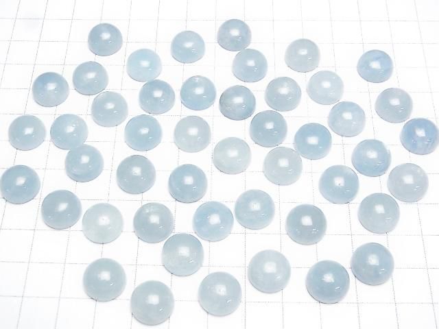 【動画】アクアマリンAA++ ラウンド カボション12×12mm 2個 サムネイル4