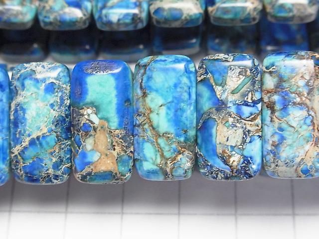 【動画】ブルーカラーカオリン 2つ穴レクタングル20×10×6mm 1連(バングルブレス) サムネイル2