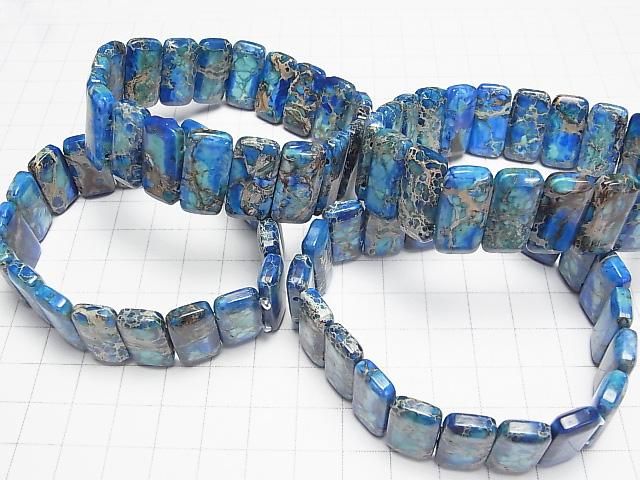 【動画】ブルーカラーカオリン 2つ穴レクタングル20×10×6mm 1連(バングルブレス) サムネイル4