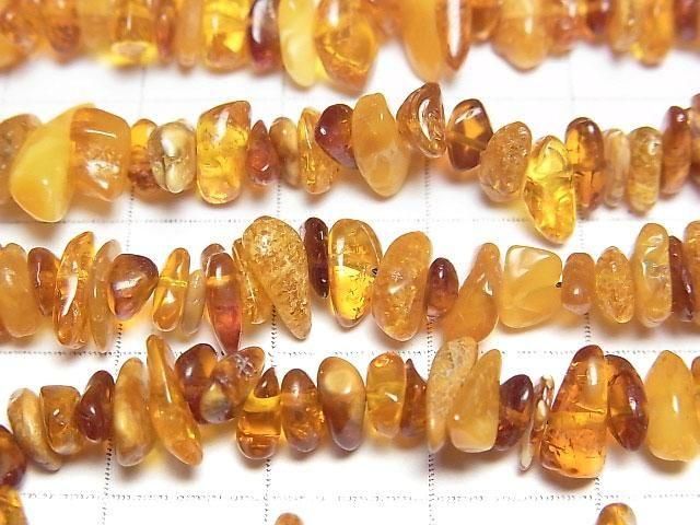【動画】バルティックアンバー(琥珀) チップ(ミニタンブル) マルチカラー 1連(ネックレス) サムネイル2