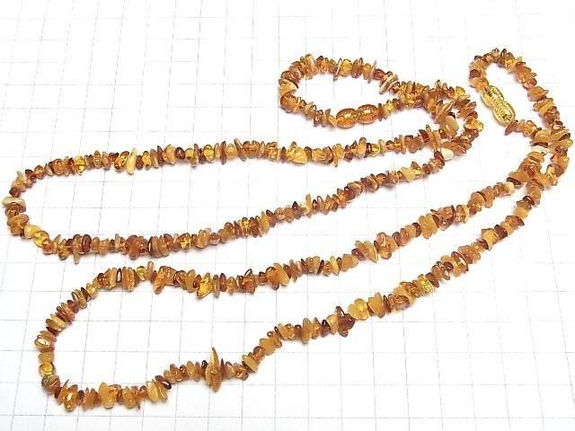 【動画】バルティックアンバー(琥珀) チップ(ミニタンブル) マルチカラー 1連(ネックレス) サムネイル4