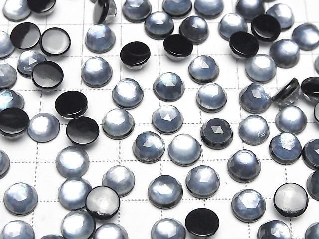 【動画】オニキス×ホワイトシェル×クリスタルAAA- ラウンド ローズカット8×8mm 3個 サムネイル4