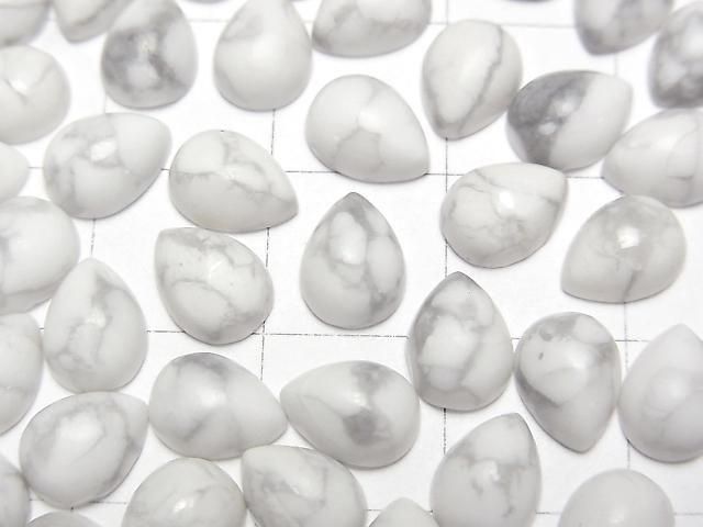 【動画】ハウライト ペアシェイプ カボション8×6mm 5個 サムネイル2