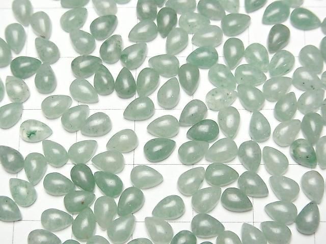 【動画】グリーンアベンチュリン ペアシェイプ カボション6×4mm 5個 サムネイル4