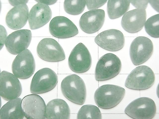 【動画】グリーンアベンチュリン ペアシェイプ カボション8×6mm 5個 サムネイル2