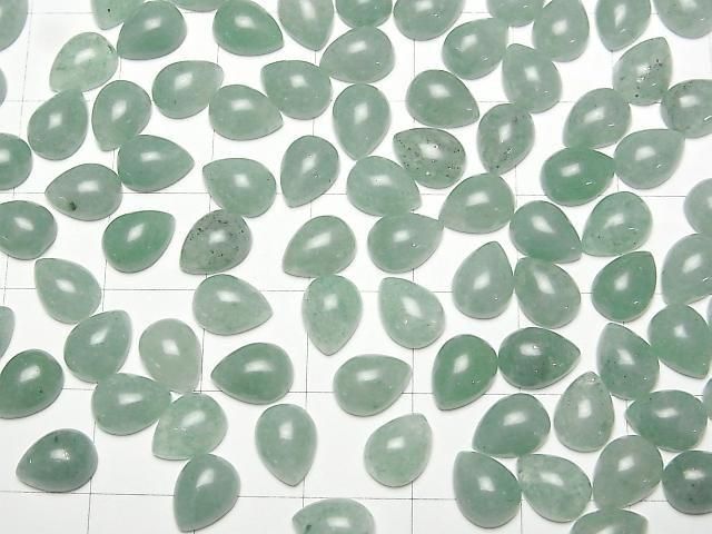 【動画】グリーンアベンチュリン ペアシェイプ カボション8×6mm 5個 サムネイル4