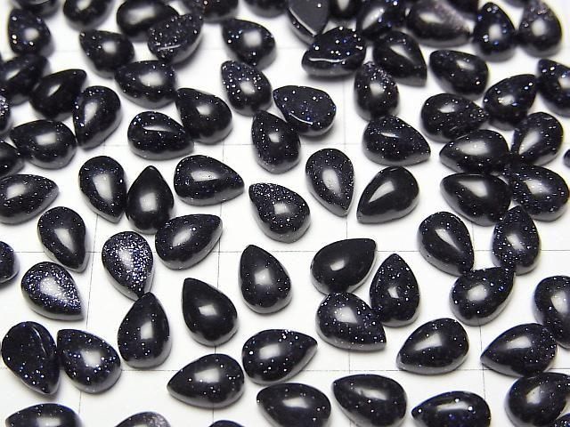 【動画】ブルーゴールドストーン ペアシェイプ カボション6×4mm 5個 サムネイル3