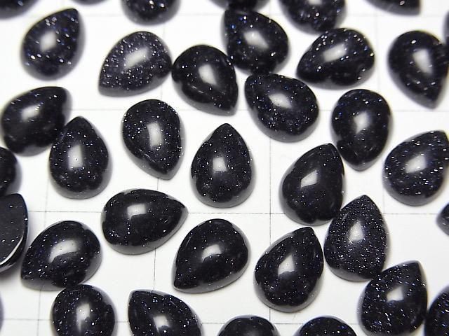 【動画】ブルーゴールドストーン ペアシェイプ カボション8×6mm 5個 サムネイル2
