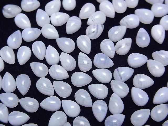 【動画】ブルーレースAAA ペアシェイプ カボション6×4mm 4個 サムネイル4