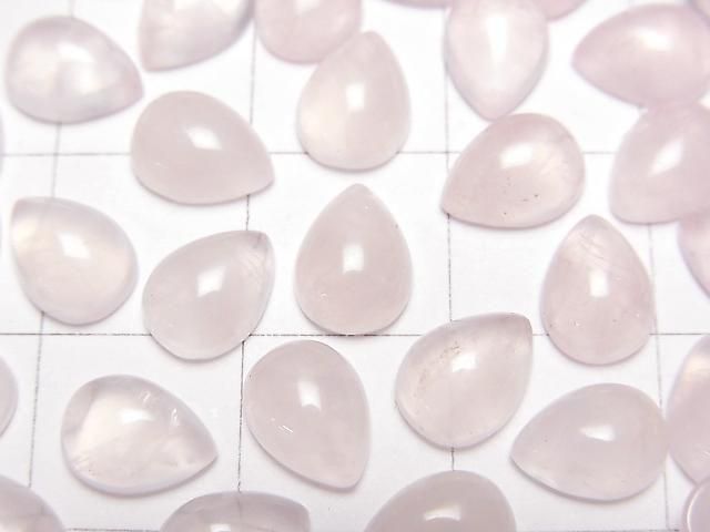 【動画】ローズクォーツAA++ ペアシェイプ カボション8×6mm 5個 サムネイル2