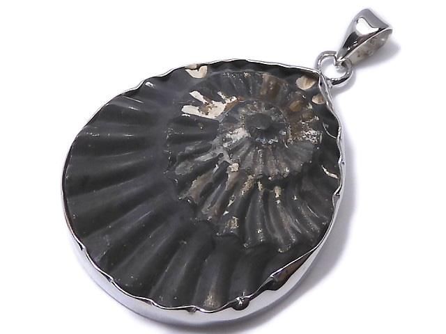 【動画】【1点もの】アンモナイトパイライト ペンダントトップ SILVER925製 NO.147の画像