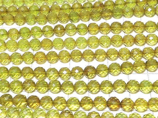 【動画】グリーンアンバーAAA- 64面ラウンドカット6mm 1/4連~1連(約38cm) サムネイル3