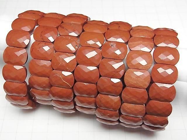 【動画】レッドジャスパー 2つ穴レクタングルカット14×10×6mm 1連(バングルブレス) サムネイル4