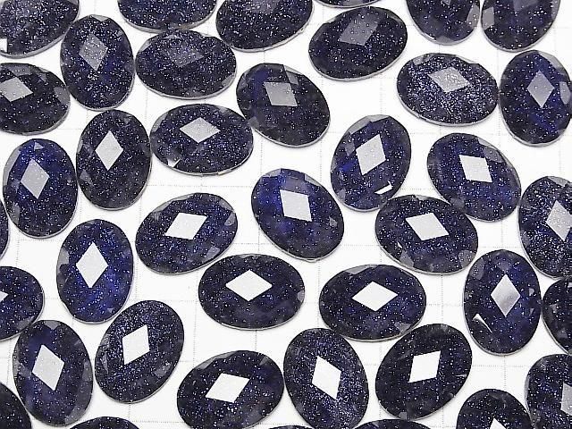 【動画】ブルーゴールドストーン×クリスタルAAA オーバル カボションカット18×3mm 1個 サムネイル4