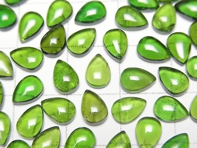 【動画】宝石質クロムダイオプサイドAAA- ペアシェイプ カボション7×5mm 1個 サムネイル2