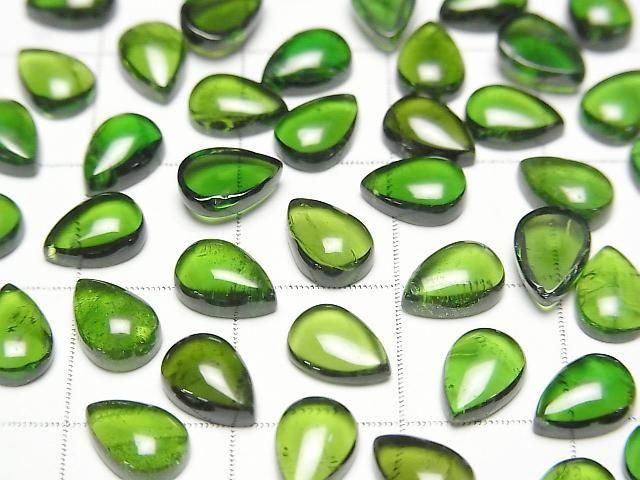 【動画】宝石質クロムダイオプサイドAAA- ペアシェイプ カボション7×5mm 1個 サムネイル3
