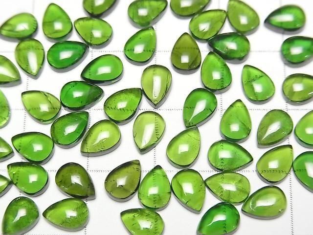 【動画】宝石質クロムダイオプサイドAAA- ペアシェイプ カボション7×5mm 1個 サムネイル4