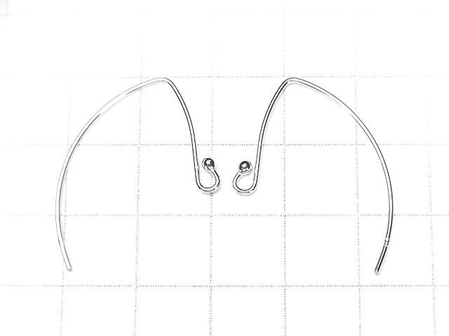 Silver925 マーキスピアスフック31×21mm 【純銀仕上げ】【ロジウム】【18KGP】 1ペア サムネイル3