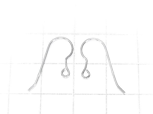 Silver925 ピアスフック22×11mm 【純銀仕上げ】【ロジウム】【18KGP】 2ペア サムネイル2
