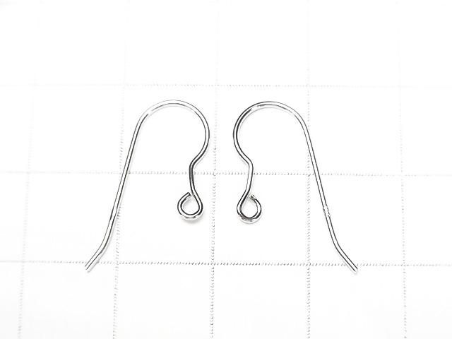 Silver925 ピアスフック22×11mm 【純銀仕上げ】【ロジウム】【18KGP】 2ペア サムネイル3