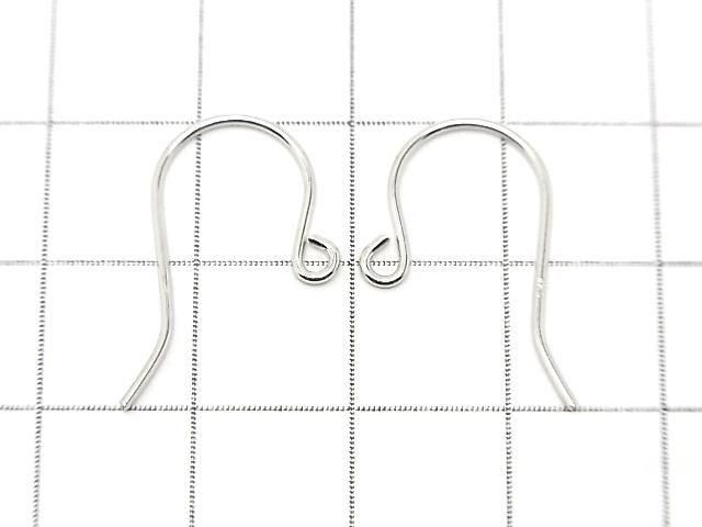Silver925 ピアスフック22×13mm 【ロジウム】【18KGP】 2ペア サムネイル2