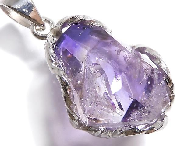 【動画】【1点もの】水入りエレスチャルクォーツAAA- ペンダントトップ SILVER925製 NO.204の画像
