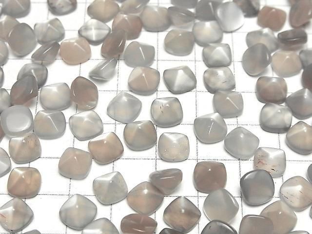 【動画】宝石質ブラウン~グレームーンストーンAAA- シュガーローフカット 8×8mm 3個 サムネイル4