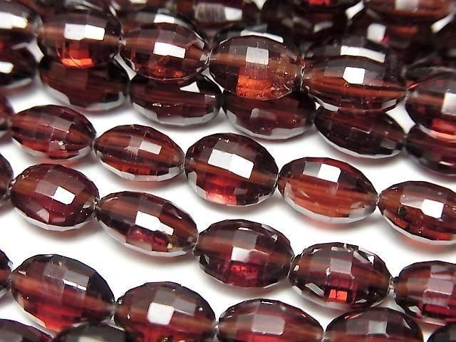【動画】宝石質モザンビーク産ガーネットAAA- オーバルカット 1連(約18cm)の画像