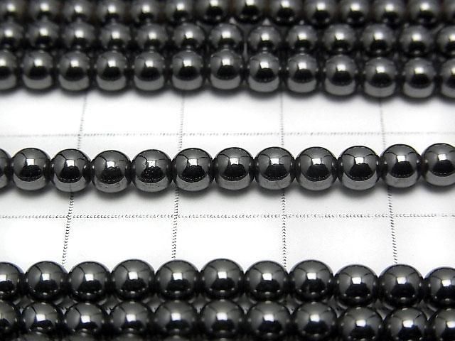 【動画】◆磁気入り◆ヘマタイト ラウンド4mm 1連(約38cm) サムネイル2
