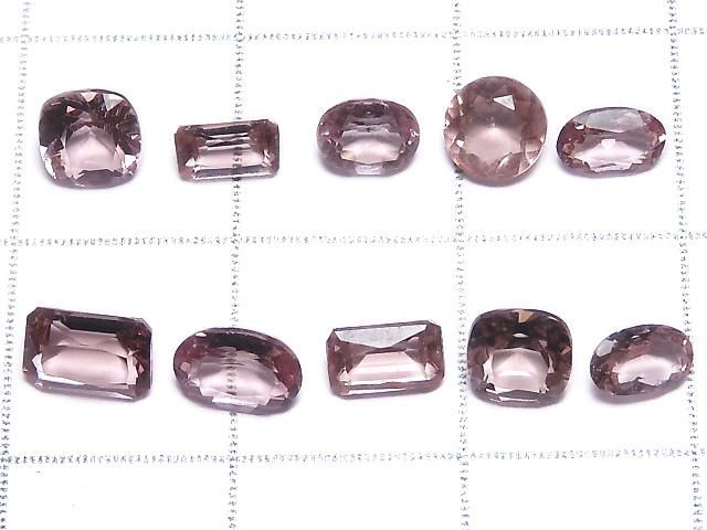 【動画】【1点もの】宝石質ピンクアパタイトAAA ルース ファセットカット 10粒セット NO.18 サムネイル2