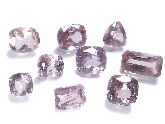 【動画】【1点もの】宝石質ピンクダイアスポア ルース ファセットカット 9粒セット NO.15の画像