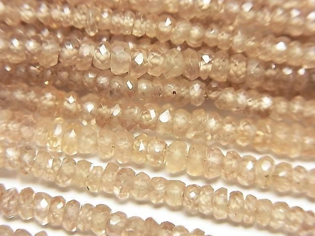 【動画】【素晴らしい輝き】宝石質天然ジルコンAAA- ボタンカット 半連/1連(約32cm)の画像