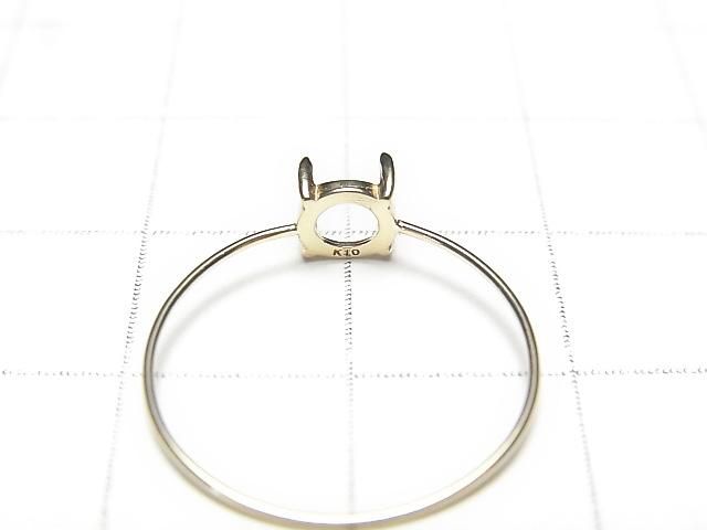 【動画】【日本製】【K10 Yellow Gold】リング空枠(爪留め)ラウンド カボション5mm用 1個 サムネイル4