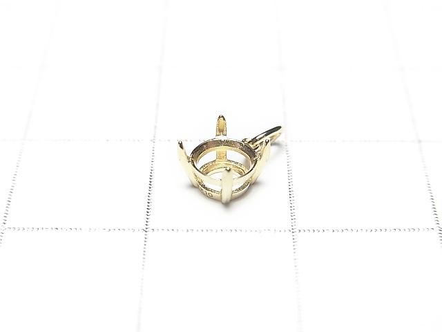 【動画】【日本製】【K10 Yellow Gold】ペンダント空枠(爪留め) ラウンドファセットカット5mm用 1個 サムネイル2