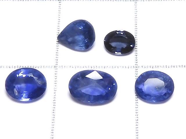 【動画】【1点もの】宝石質ブルーサファイアAAA ルース ファセットカット 5粒セット NO.3 サムネイル2