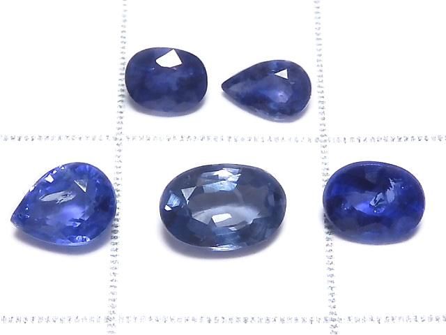 【動画】【1点もの】宝石質ブルーサファイアAAA ルース ファセットカット 5粒セット NO.9 サムネイル2