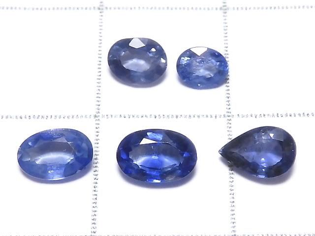 【動画】【1点もの】宝石質ブルーサファイアAAA ルース ファセットカット 5粒セット NO.10 サムネイル2