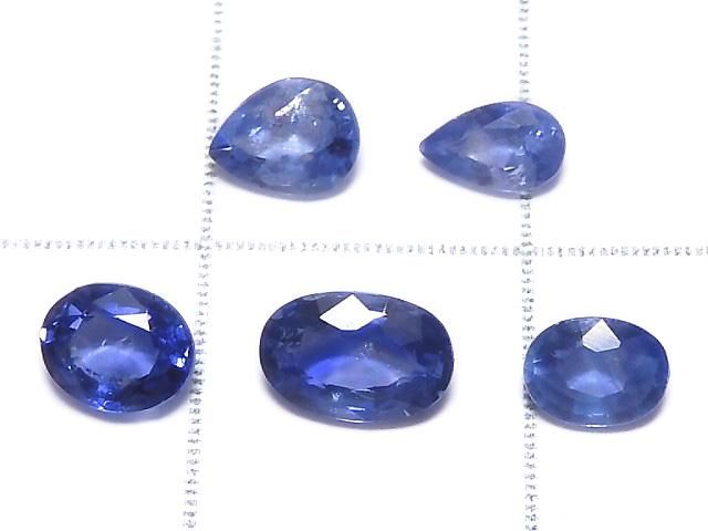 【動画】【1点もの】宝石質ブルーサファイアAAA ルース ファセットカット 5粒セット NO.12 サムネイル2
